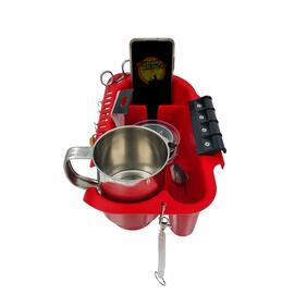 Органайзер в лодку ПВХ БА красный с чёрным креплением, Цвет.: красный с чёрным, фото 