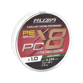 Шнур RUZZA X8 PC 150м Moss Green 0,165мм 7,3кг/16lb, Цвет.: зеленый, Диаметр лески: 0,165 мм, Размотка: 150 м, фото 