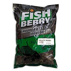 FishBerry Пеллетс карповый (лосось, цв. -темный) 10мм - 1 кг, Вкус: лосось, Вид рыбы: Карп, Диаметр (мм): 10, фото 