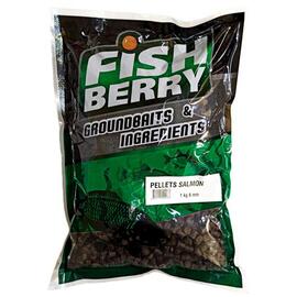 FishBerry Пеллетс карповый (лосось, цв. -темный) 6мм - 1 кг, Вкус: лосось, Вид рыбы: Карп, Диаметр (мм): 6, фото 