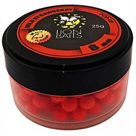 Lion Baits Бойл (pop-up) Wild Strawberry 8 мм - 25 г, Вкус для группировки: WILD STRAWBERRY, Вид рыбы: карп и амур, Диаметр (мм): 8, фото 
