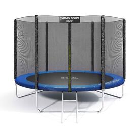 Батут Atlas Sport 312 см (10ft) BASIC с лестницей BLUE, Диаметр батута: 312 см (10 ft), Цвет: синий, фото 