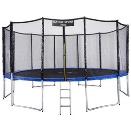 Батут Atlas Sport 490 см (16ft) PRO (усиленные опоры) BLUE, Диаметр батута: 490 см (16 ft), Цвет: синий, фото 