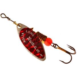Блесна Mepps Aglia Long Redbo 1 AG серебро/красн.наклейка 4,5g    (C64), Цвет: Red/Silver (Красная/Серебро), Вес блесны (г): 4,5, фото 