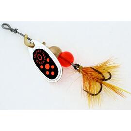 Блесна Mepps Black Fury Mouch 0 Orange Silver 2g    (B22), Цвет: Серебро/Красная, Вес блесны (г): 2, фото 