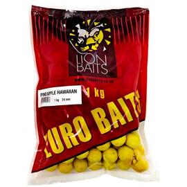 Lion Baits Бойлы тонущие серии EURO BAITS 24 мм Ананас Гавайский Pineapple Hawaiian - 1 кг, Вкус для группировки: ананас Гавайский, фото 