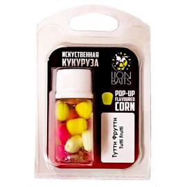 Lion Baits (Pop-up) Кукуруза искусственная плавающая  (Flavoured Corn) в дипе "Тутти-Фрутти", Вкус: Тутти-фрутти, фото 