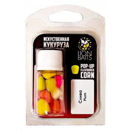 Lion Baits (Pop-up) Кукуруза искусственная плавающая  (Flavoured Corn) в дипе "Слива", Вкус: слива, фото 