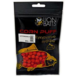 Lion Baits (Corn puff) Кукурузные пуффы "Клубника" - 20 гр, Вкус: клубника, фото 