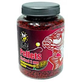 Lion Baits (Method pellets) Пеллетс методный "Клубничный джем" 2 мм - 300 гр, Вкус: клубничный джем, Расцветка: красный, Диаметр (мм): 2, фото 