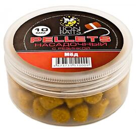 Lion Baits Пеллетс насадочный с резинкой "Мед" - 10 мм, Вкус: Мед, Диаметр (мм): 10 мм, фото 