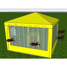 Стенка к шатру Митек с антимоскитной сеткой 2,5х2,0 (к беседке 2,5х2,5 и 5,0х2,5), фото 
