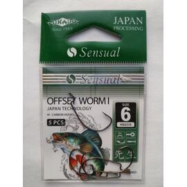 Крючки Mikado Sensual - OFFSET WORM I Nr HS2315 6 BN - 5шт., фото 