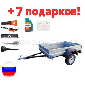 Прицеп для легковых автомобилей Титан (3x1.5 cамосвальный) без тента + 3 Бонуса, фото 