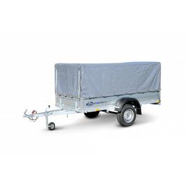 ПРИЦЕП КМЗ МАСТЕР PRO 7194 С1 с тентом и каркасом 1500 см колесо 13, фото 