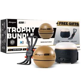 Deeper CHIRP+ 2.0 Wi-Fi+GPS (Дипер Чирп+ 2) беспроводной эхолот + Trophy Bundle, фото 