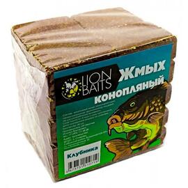 Lion baits Жмых конопляный Макуха "Клубника" 20шт, Вкус: клубника, фото 