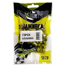 LION BAITS Горох насадочный "Наживка" натуральный "Клубника" 50гр, фото 