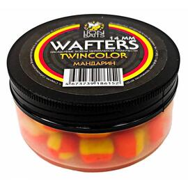 Бойлы нейтральной плавучести двухцветные (Wafters) "Мандарин" 14мм, фото 