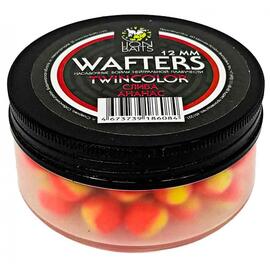 Бойлы нейтральной плавучести двухцветные (Wafters) "Слива - Ананас" 12мм, фото 