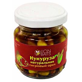 Lion baits Кукуруза натуральная в стеклянной банке "Тигровый орех" 110мл, фото 