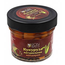 Lion baits Кукуруза натуральная в стеклянной банке "Мандарин" 110мл, фото 