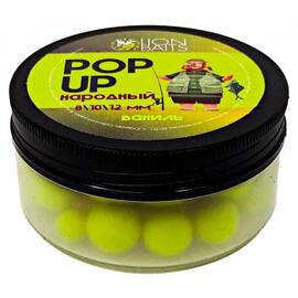 Lion Baits Бойлы плавающие Pop-Up Народный "Ваниль" 8,10,12мм, Вкус для группировки: Ваниль, Диаметр (мм): микс, фото 