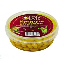 Lion baits Кукуруза натуральная в пластиковой банке "Мед" 125мл, Вкус для группировки: Мёд, фото 