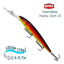 Воблер RAPALA Downdeep Husky Jerk 12, RFCW, Цвет: RFCW, Вес гр: 15, Длина, мм: 120 мм, фото 