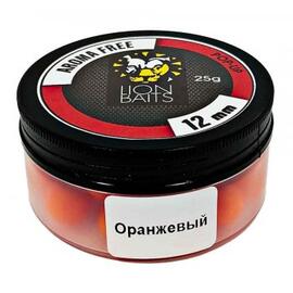 Lion Baits Бойлы плавающие Pop-Up "Aroma Free" (без аромы) оранжевые 12 мм, Вкус: без вкуса, Расцветка: оранжевый, Диаметр (мм): 12, фото 