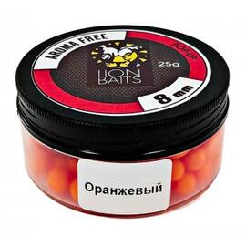 Lion Baits Бойлы плавающие Pop-Up "Aroma Free" (без аромы) оранжевый 8 мм, Вкус: без вкуса, Расцветка: оранжевый, Диаметр (мм): 8, фото 
