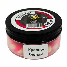 Lion Baits Бойлы плавающие Pop-Up "Aroma Free" (без аромы) красно-белые 10 мм, Вкус: без вкуса, Расцветка: красно-белый, Диаметр (мм): 10, фото 