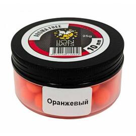 Lion Baits Бойлы плавающие Pop-Up "Aroma Free" (без аромы) оранжевые 10 мм, Вкус: без вкуса, Расцветка: оранжевый, Диаметр (мм): 10, фото 