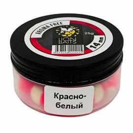 Lion Baits Бойлы плавающие Pop-Up "Aroma Free" (без аромы) красно-белые 14 мм, Вкус: без вкуса, Расцветка: красно-белый, Диаметр (мм): 14, фото 