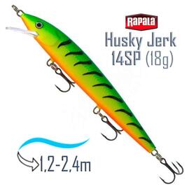 Воблер RAPALA Husky Jerk 14, FT, Цвет: FT, Вес гр: 18, Длина, мм: 140 мм, фото 