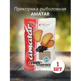 Прикормка Amatar СУХАРИ-СЕМЕЧКИ 750г, Вкус: сухари-семечки, Вес гр: 750, фото 