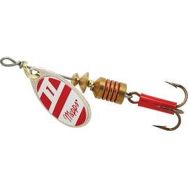 Блесна Mepps Aglia Blanc Rouge 2 AG HT+R бел/кр.полосы 4,5g    (D20), фото 