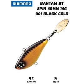 Воблер SHIMANO Bantam BT Spin 45mm 14g 001 Black Gold, фото 