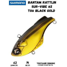 Воблер SHIMANO Bantam Rattlin Sur-Vibe 62mm 14g T06 Black Gold, Цвет: T06 Black Gold, Вес гр: 14, Длина, мм: 64 мм, фото 