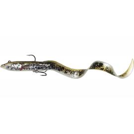 Приманка мягкая SAVAGE GEAR 4D Real Eel 30cm 80g S Olive/Pearl Php, фото 