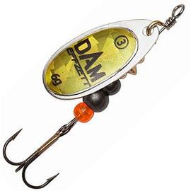 Блесна вращающаяся DAM FZ Fluo Spinner #4 10g S Gold Prisma, фото 