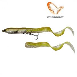 Приманка мягкая SAVAGE GEAR 3D Hard Eel 2+1 17cm 50g SS Green Silver Ayu, фото 