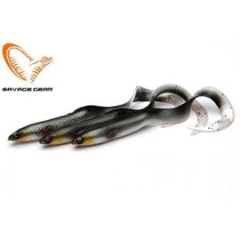Приманка мягкая SAVAGE GEAR LB Real EEL 15cm 12g Green Silver 3pcs Blister, фото 