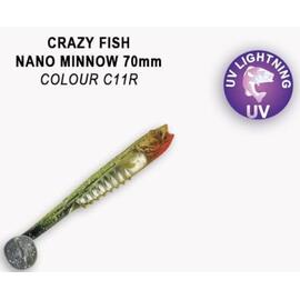 Мягкая приманка CRAZY FISH Nano Minnow 2.8" 53-70-C11R-7, фото 
