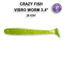 Мягкая приманка CRAZY FISH Vibro worm 3.4" 12-85-20-6, фото 