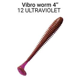 Мягкая приманка CRAZY FISH Vibro Worm 4'' 75-100-12-6, фото 
