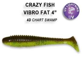 Мягкая приманка CRAZY FISH Vibro fat 4" 15-100-4d-6, фото 