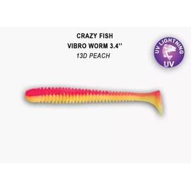 Мягкая приманка CRAZY FISH Vibro worm 3.4" 13-85-13d-6, фото 