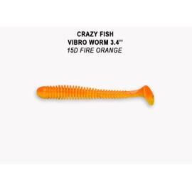 Мягкая приманка CRAZY FISH Vibro worm 3.4" 13-85-15d-6, фото 