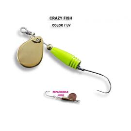 Блесна вращающаяся Crazy Fish Spinner BEAGLE-2,1g #7-GCH, фото 